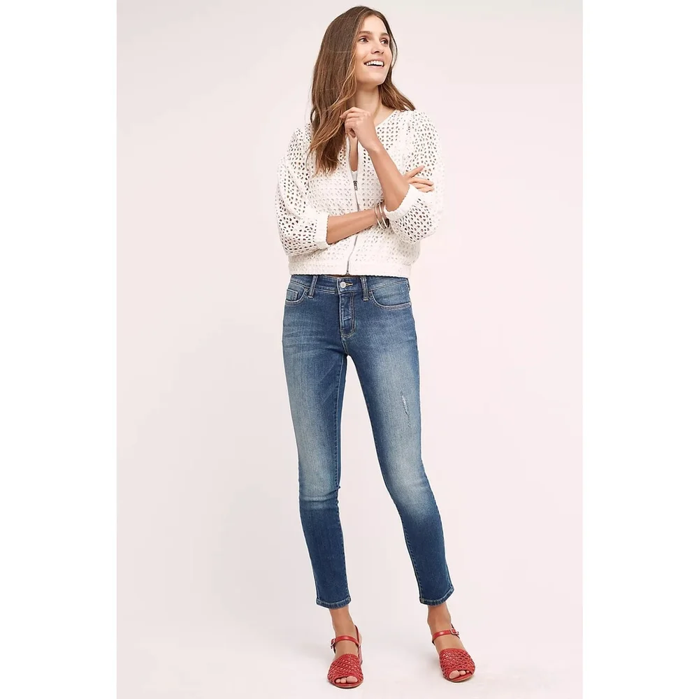 Pilcro Stet Mid Rise Jeans Cropped Ankle Size 26 Stretch